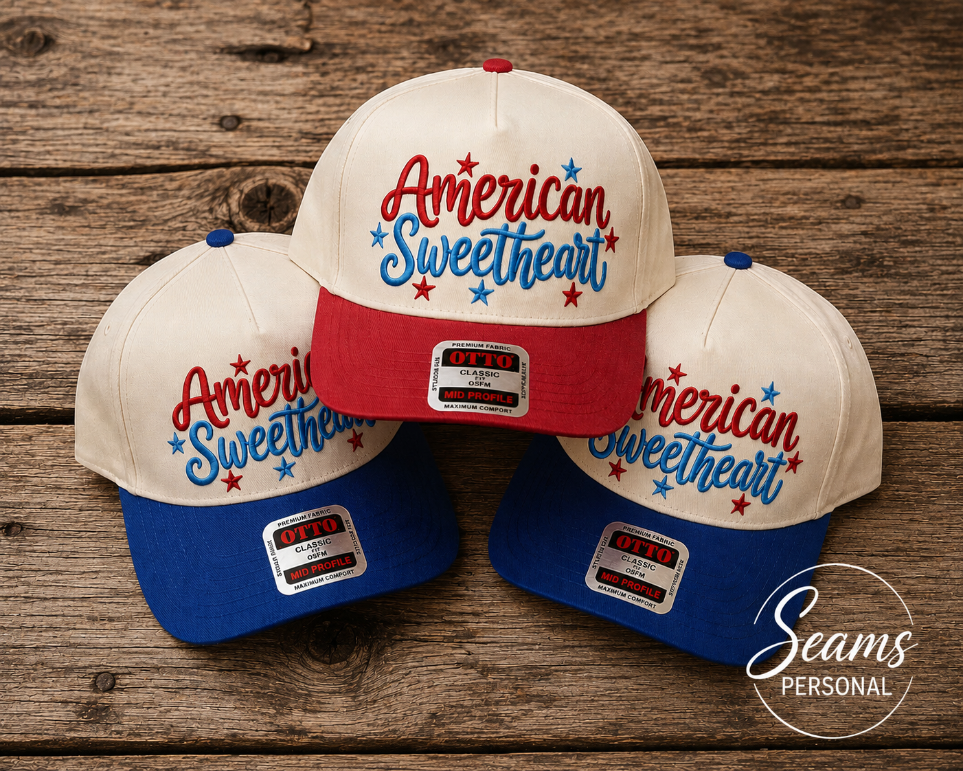 American Sweetheart Embroidered Trucker Hat 🇺🇸❤️