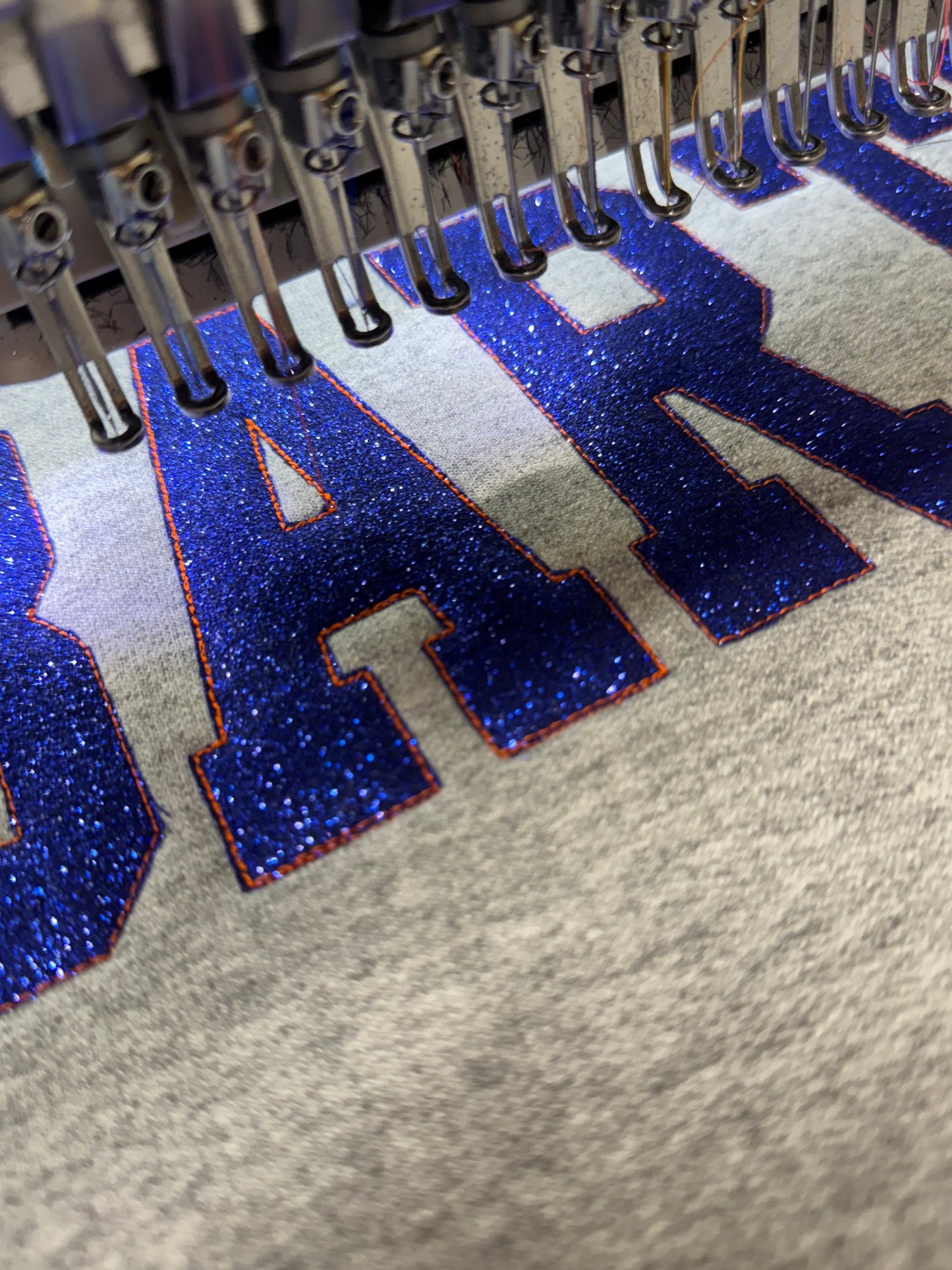 Glitter Appliqué Embroidery Sweatshirt