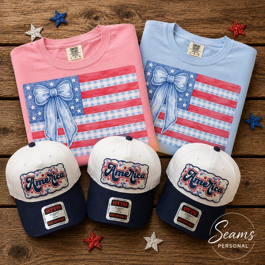 Americana Bow Flag Comfort Colors® Tee 🇺🇸🎀