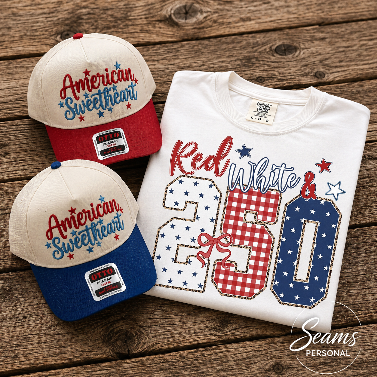 🇺🇸 Red, White & 250 Tee  ❤️🤍