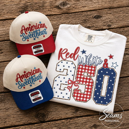 🇺🇸 Red, White & 250 Tee  ❤️🤍