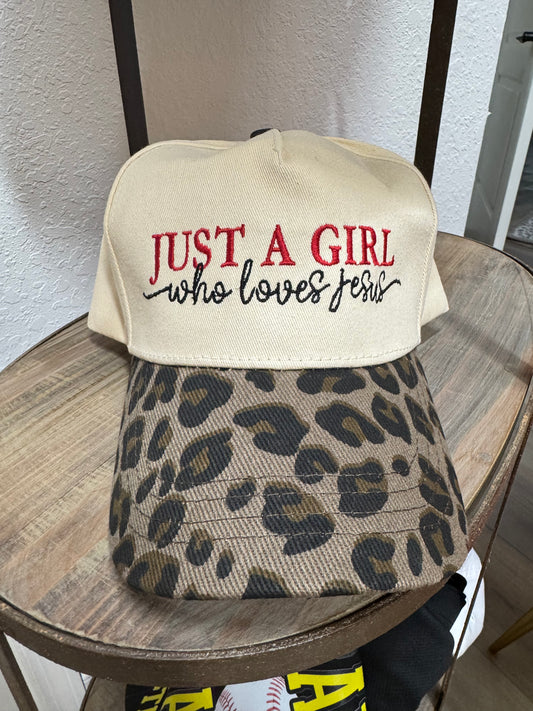 JUST A GIRL - Who loves JESUS hat