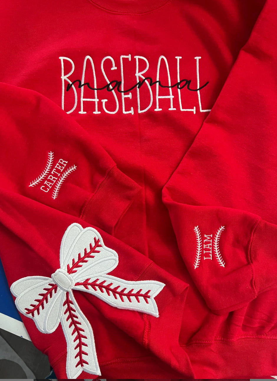 Baseball Mama - side BOWS